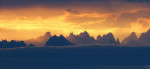 Onwaarschijnlijk mooie zonsondergang